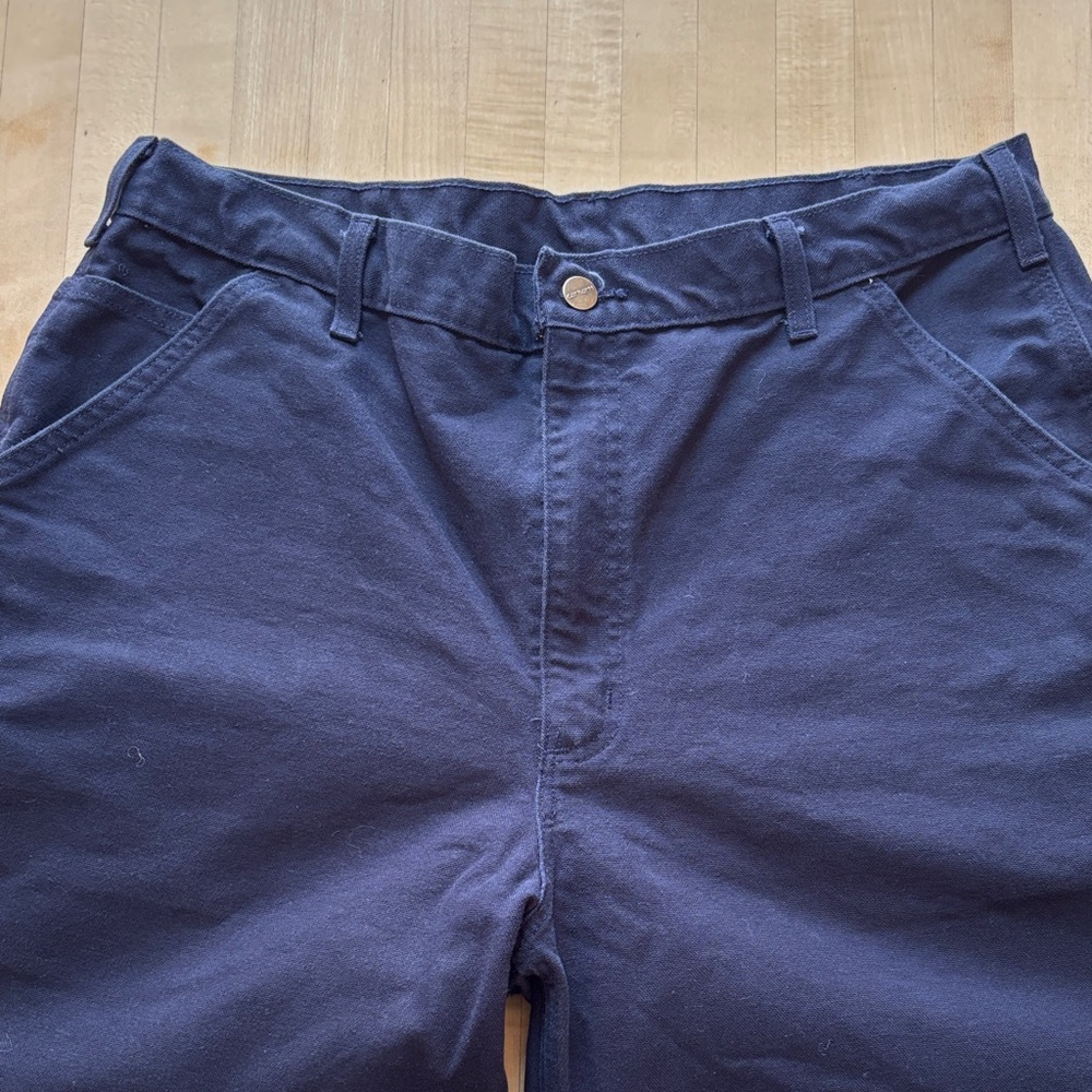 Carhartt Jeans Men’s 38x34 Dark Blue Original Dungaree Fit Pants Workwear